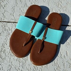 Italian Shoemakers Brown and Blue Sandals